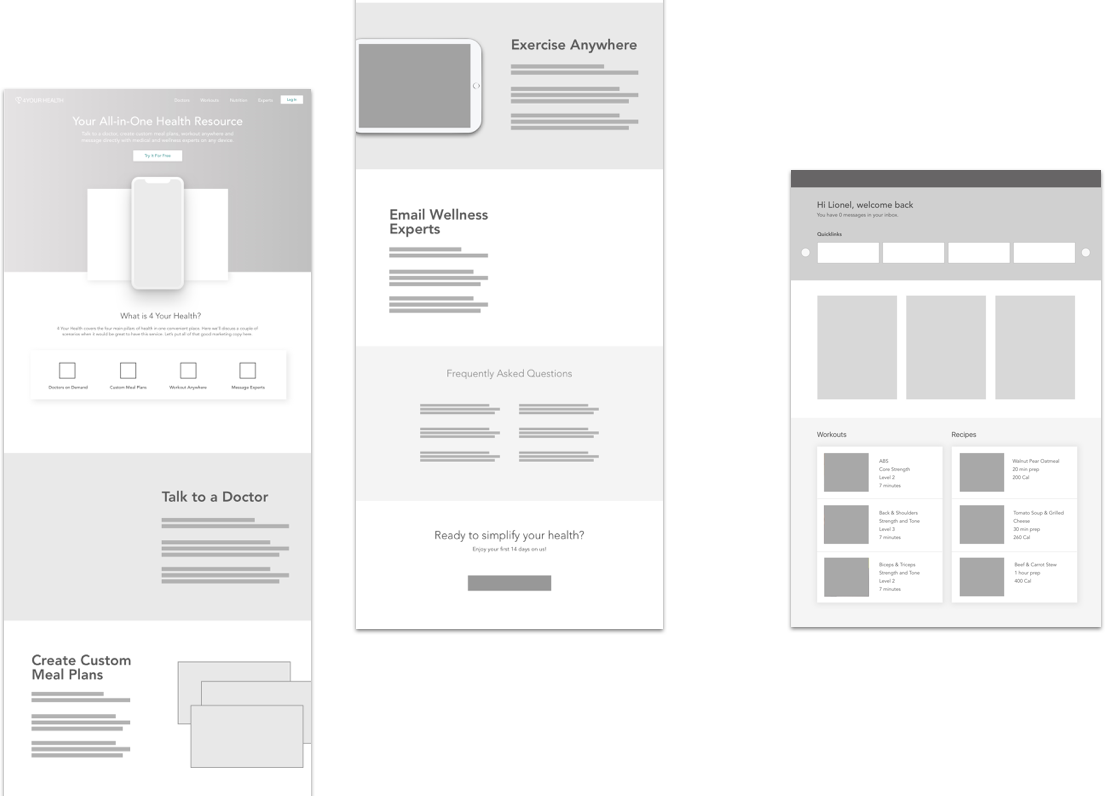 4yh final wireframe designs