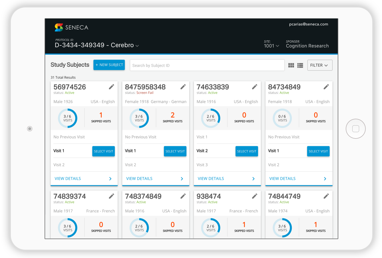 ipad screenshot of Supervised Admin project