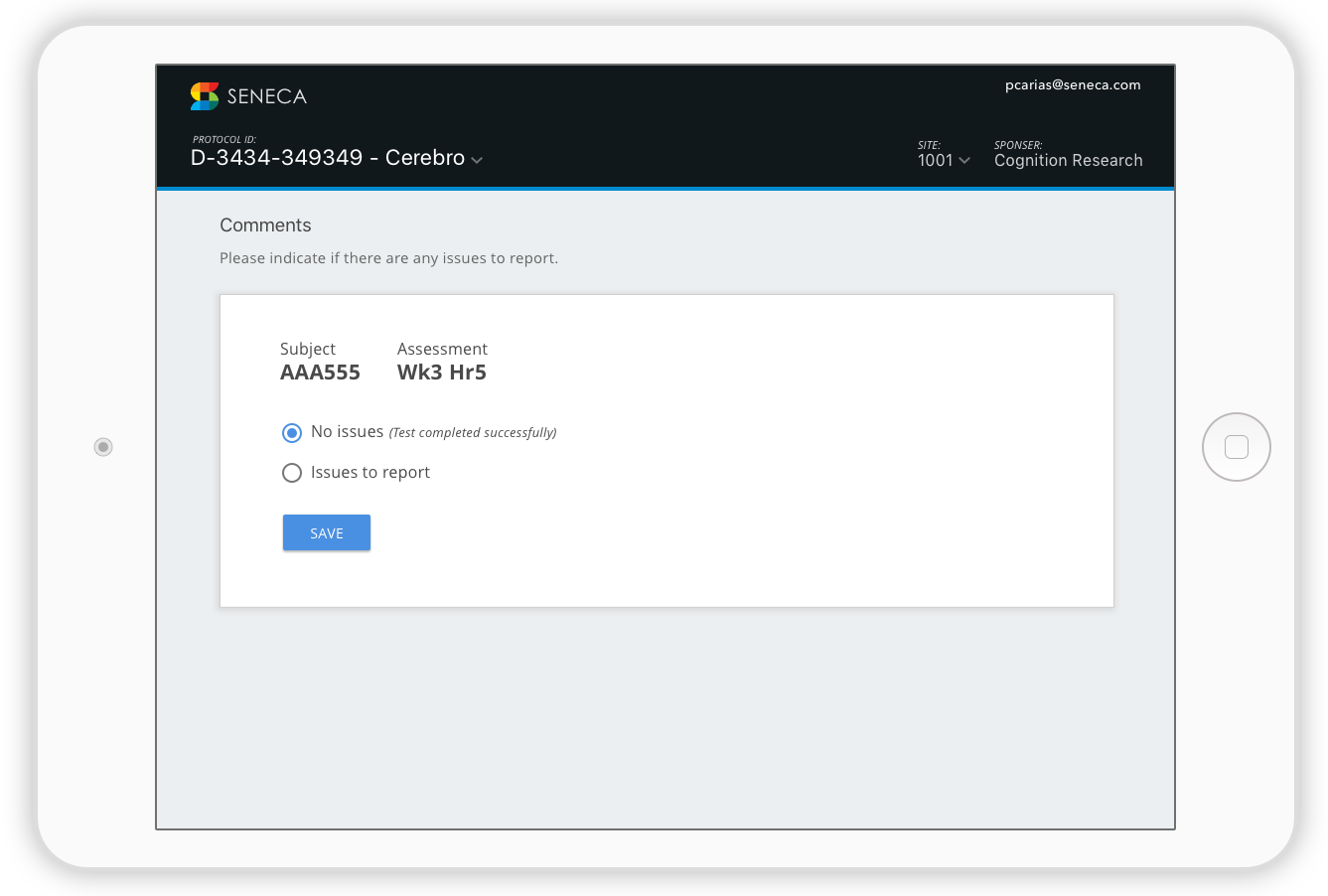 Supervised Admin Project - comments screen