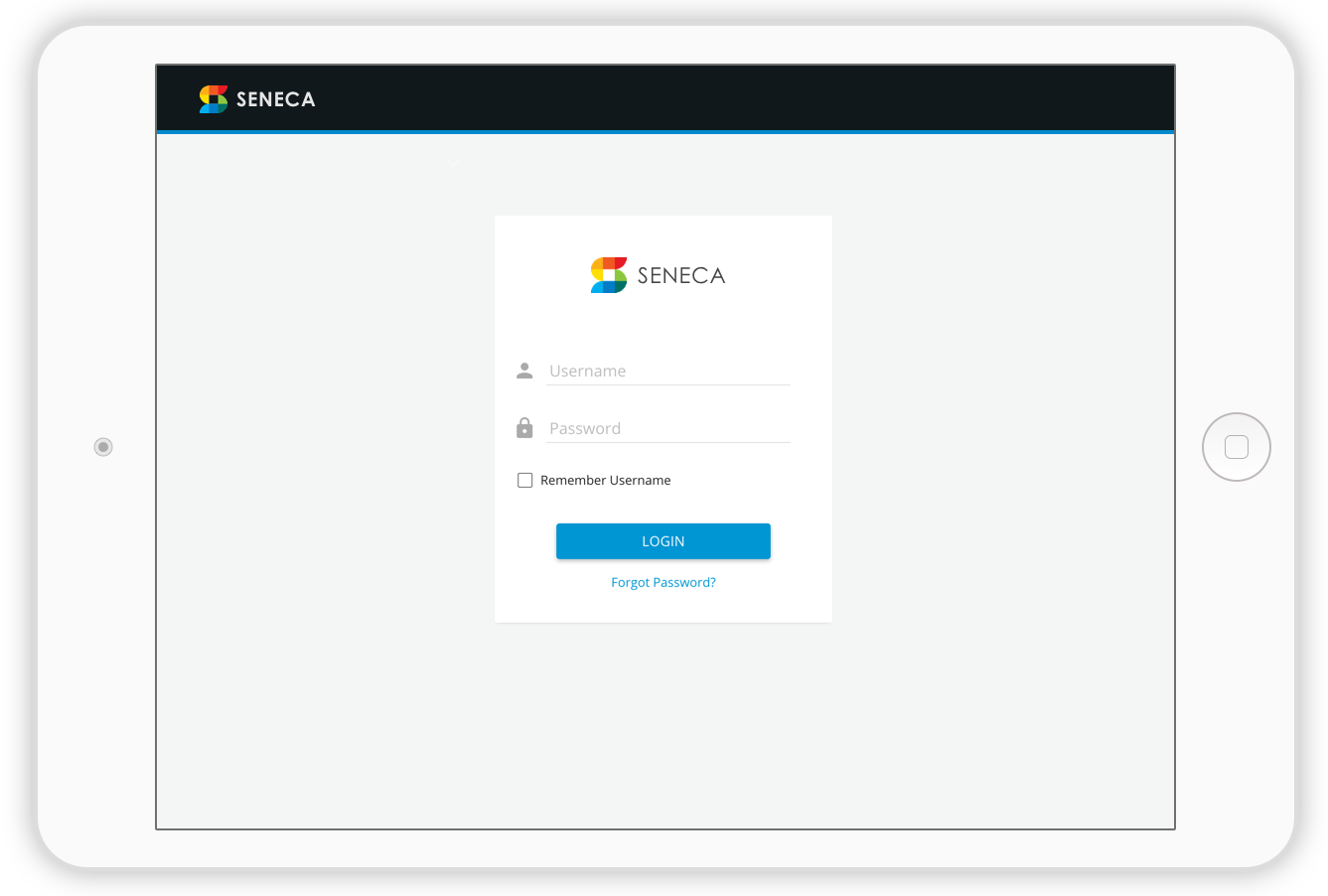 Supervised Admin Project - login screen