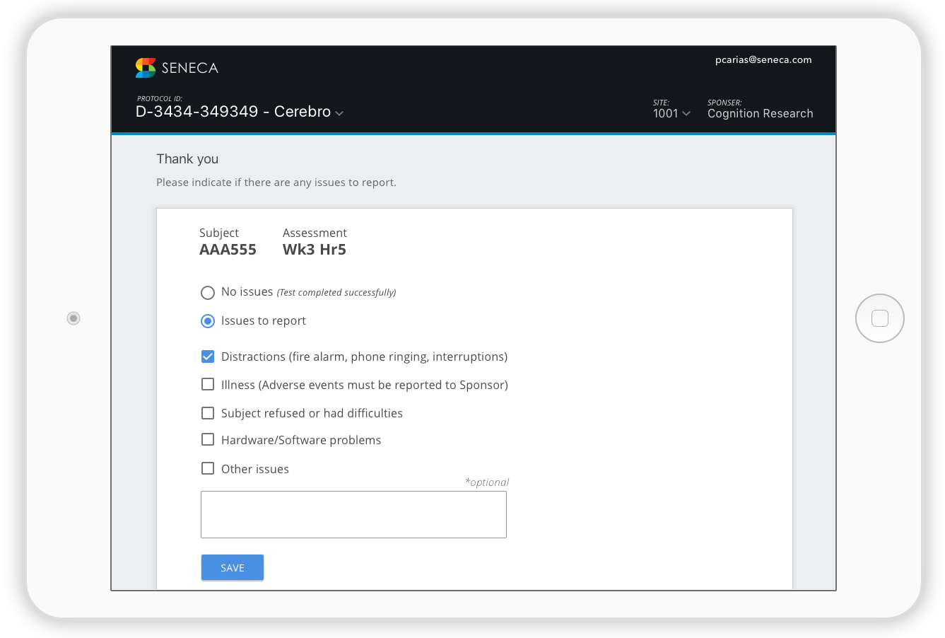 Supervised Admin Project - screen with comments